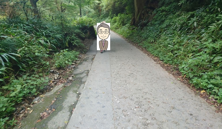 リフトを使わずに下山