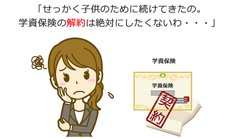 学資保険を続けたい。