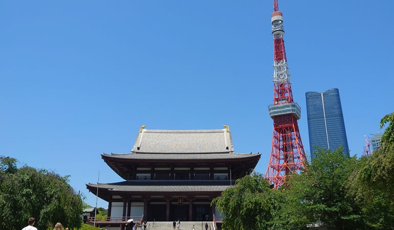 増上寺と東京タワー