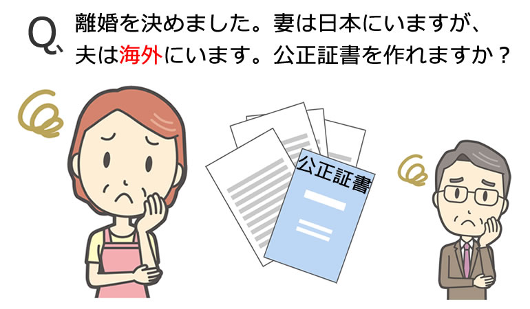 離婚公正証書の作成　海外のケース