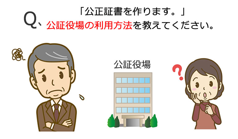 公証役場の利用方法を教えて。