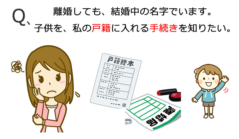 離婚と子供の戸籍・・・結婚中の名字でいるケース