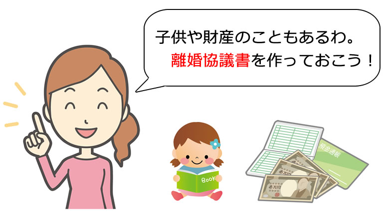 離婚協議書を作るわ！