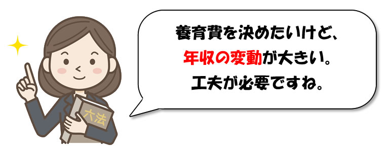 年収の変動が大きい時の養育費