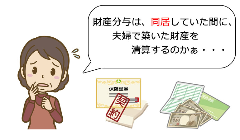 財産分与と同居・別居