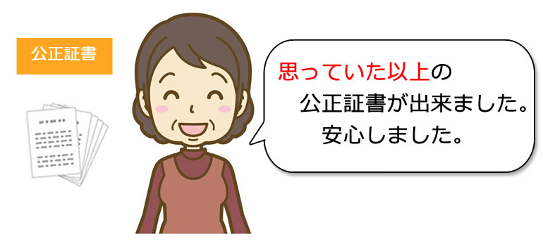 安心、確実、公正証書