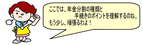 離婚時の年金分割の解説、年金分割の種類・手続き