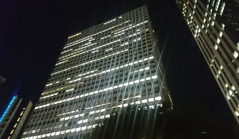 霞が関ビルの夜景